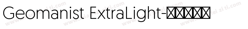 Geomanist ExtraLight字体转换